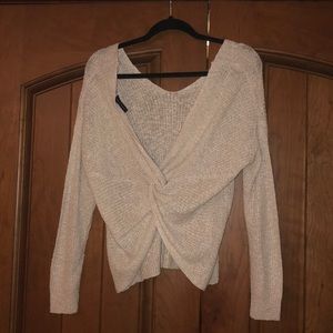 Cross back sweater